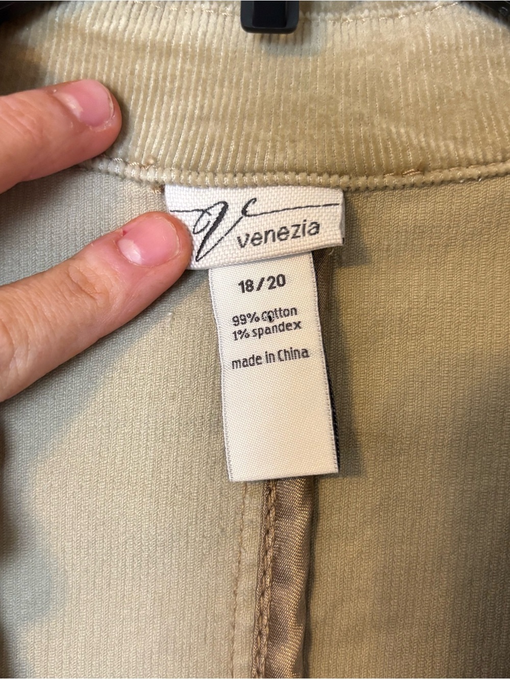 Venezia Corduroy Blazer in Light Tan - Picture 7 of 7